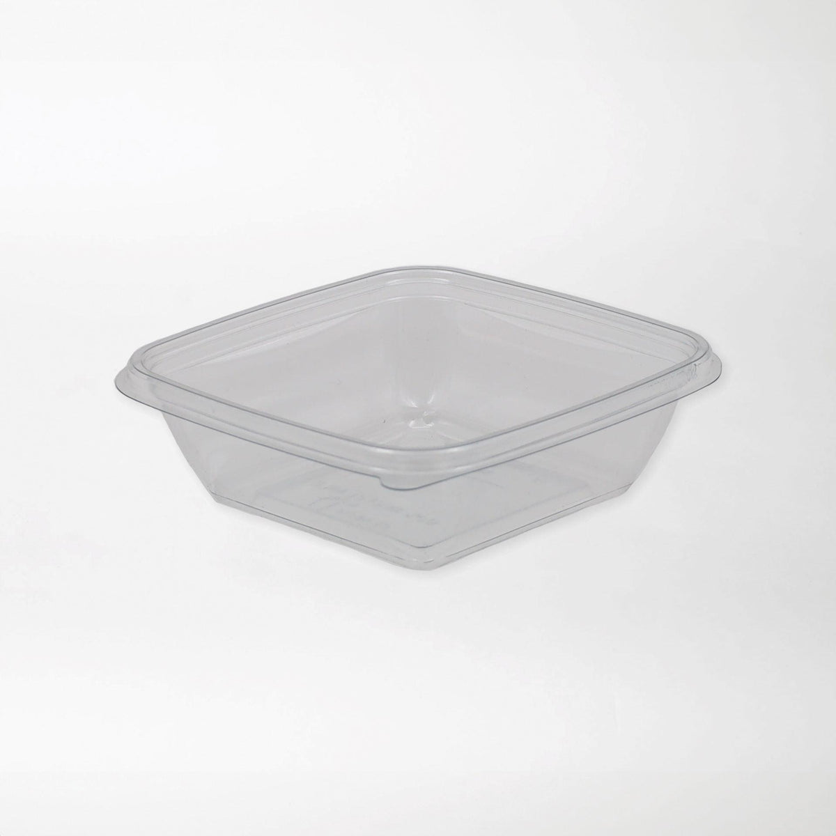 Dishy neliskanttisen rasian pohja kirkas 250ml rPET (125x125x38mm) - Kuatro