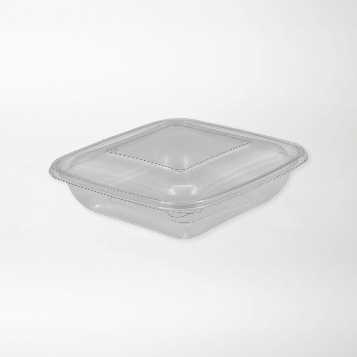 Neliskanttisen rasian kansi läpinäkyvä 750-1500ml rPET (190x190mm) - Kuatro