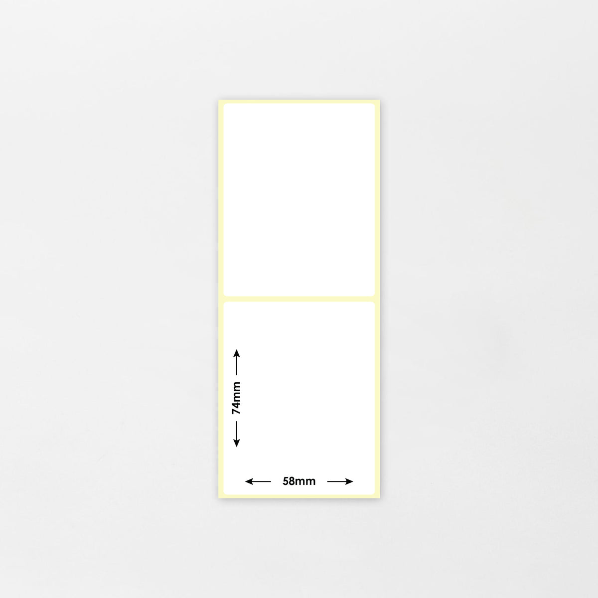 Vaakaetiketti 58x74mm (500kpl/rll, 60rll/ltk)