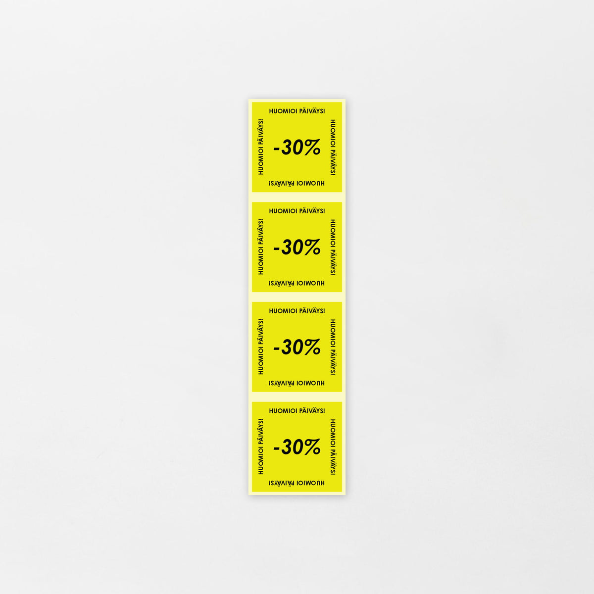 Aletarra -30% 25x25mm keltainen (1000kpl/rll)