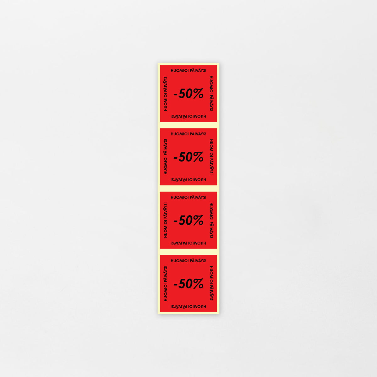 Aletarra -50% 25x25mm punainen (1000kpl/rll)