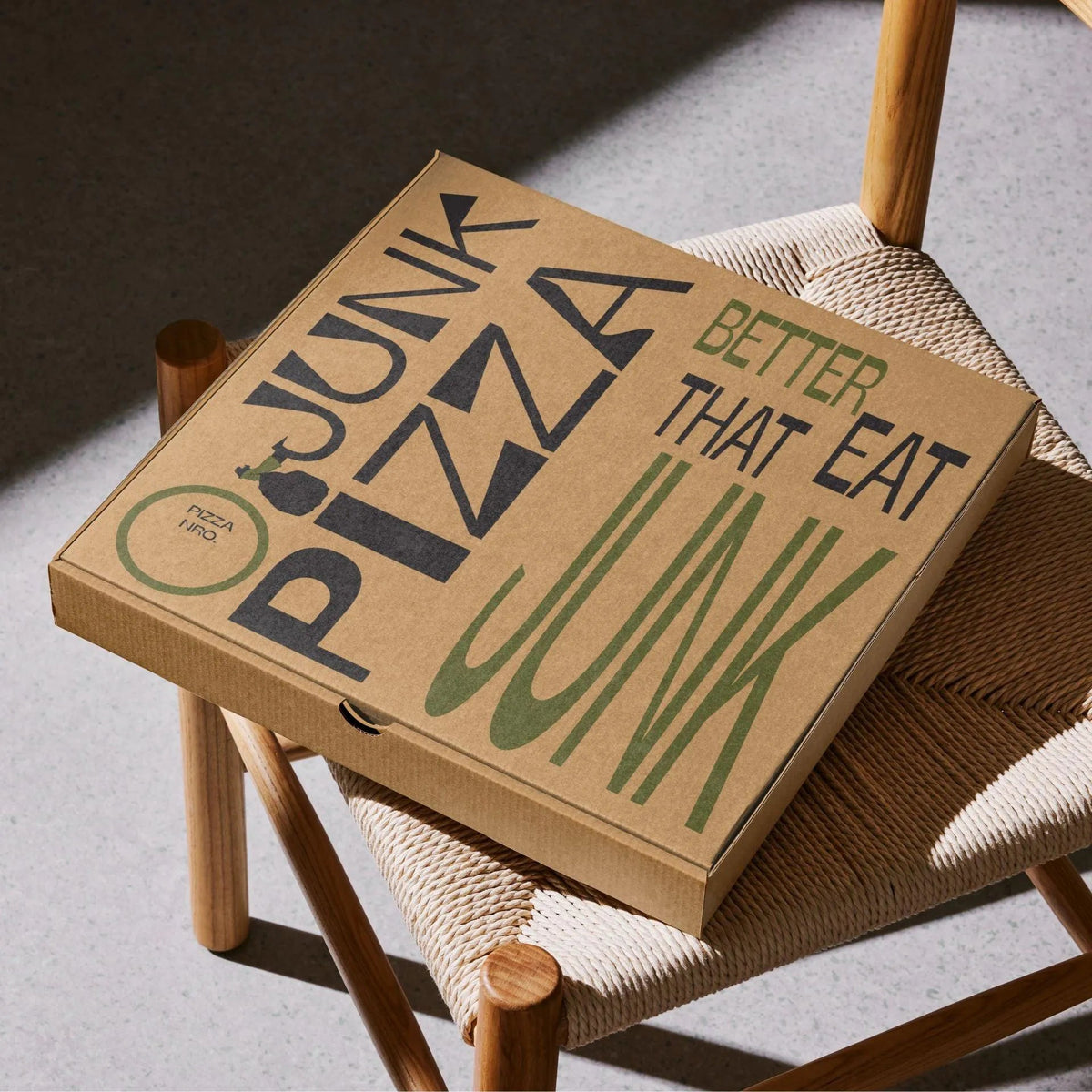 Asikaspainettu-pizzalaatikko - Kuatro