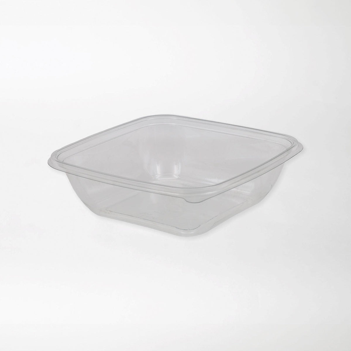 Dishy neliskanttisen rasian pohja kirkas 1000ml rPET (190x190x56mm) - Kuatro