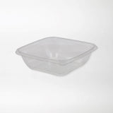 Dishy neliskanttisen rasian pohja kirkas 1000ml rPET (190x190x56mm) - Kuatro