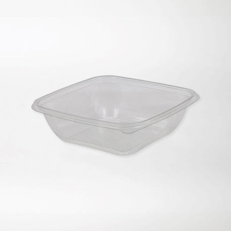 Dishy neliskanttisen rasian pohja kirkas 1000ml rPET (190x190x56mm) - Kuatro