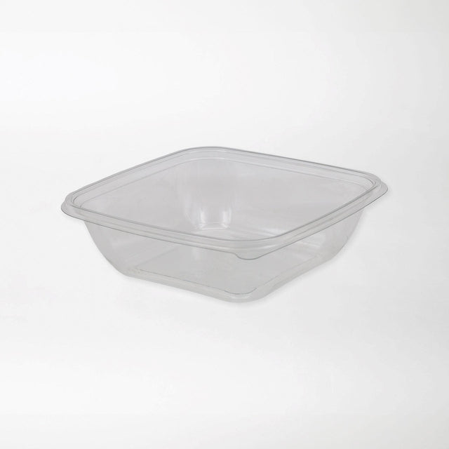 Dishy neliskanttisen rasian pohja kirkas 1000ml rPET (190x190x56mm) - Kuatro