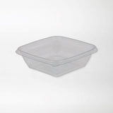 Dishy neliskanttisen rasian pohja kirkas 250ml rPET (125x125x38mm) - Kuatro