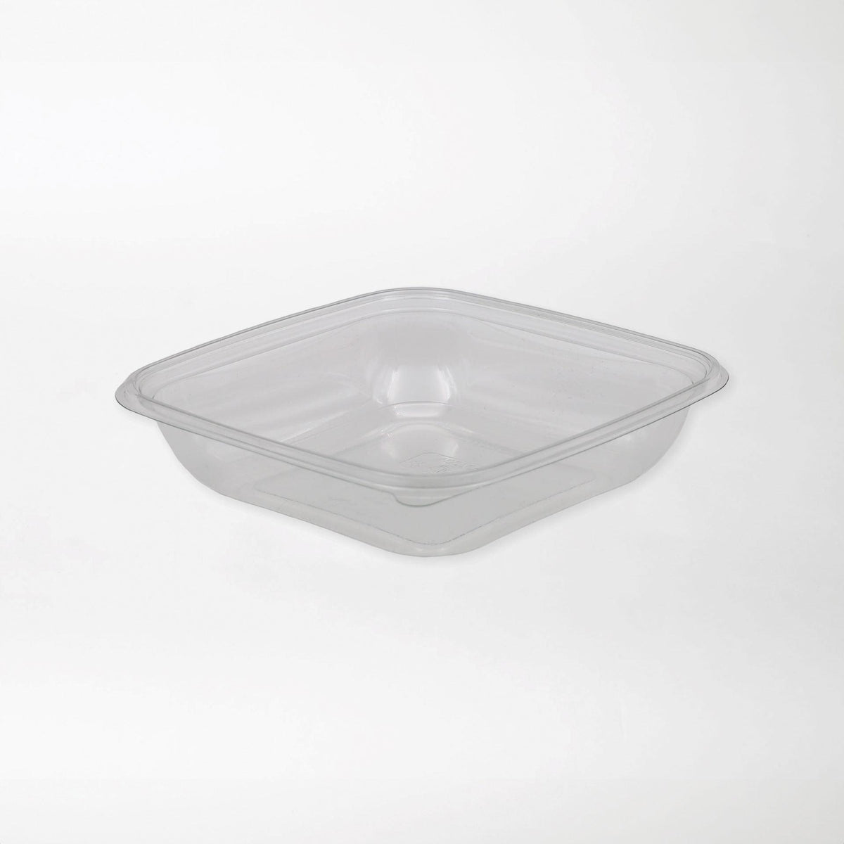 Dishy neliskanttisen rasian pohja kirkas 750ml rPET (190x190x45mm) - Kuatro