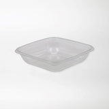 Dishy neliskanttisen rasian pohja kirkas 750ml rPET (190x190x45mm) - Kuatro