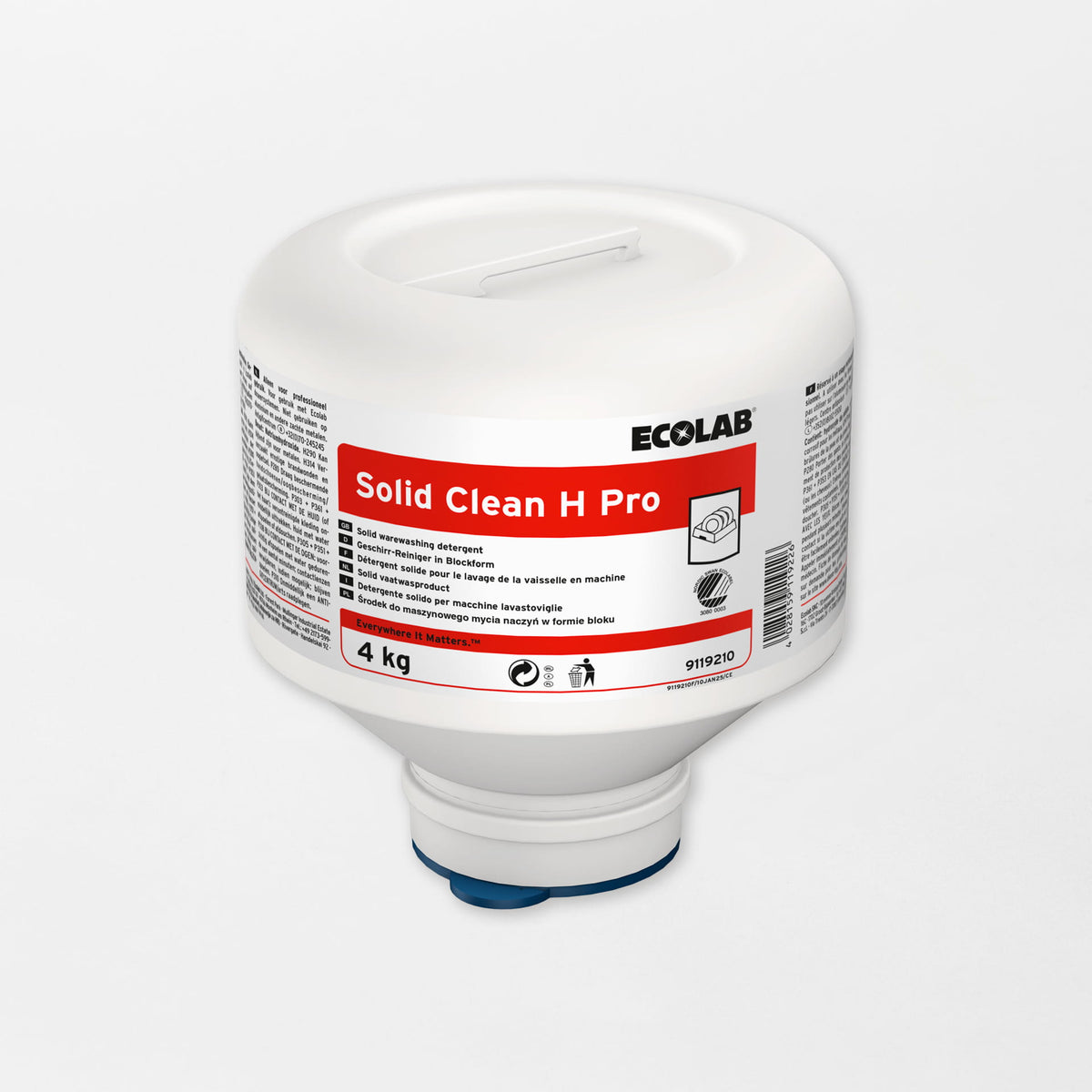 Ecolab Solid Clean H Pro koneastianpesuaine 4kg (4kpl/ltk)