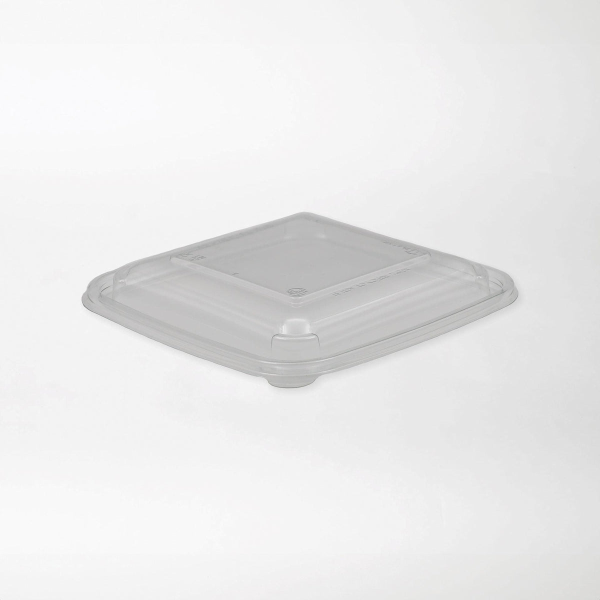 Neliskanttisen rasian kansi läpinäkyvä 500-750ml rPET (160x160mm) - Kuatro