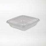 Neliskanttisen rasian pohja läpinäkyvä 750ml rPET (190x190x45mm) - Kuatro