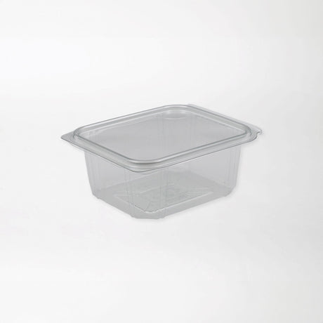 Recty neliskanttinen saranakansirasia kirkas 500ml rPET - Kuatro