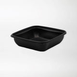 Rosty neliskanttisen rasian pohja musta 500ml PP-muovi (160x160x40mm) - Kuatro