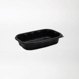 Rosty-ruokarasian pohja musta 700ml (217x152x65mm) PP-muovi - Kuatro