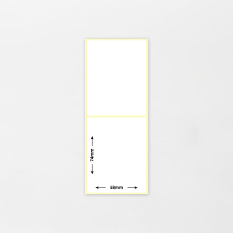 Vaakaetiketti 58x74mm (500kpl/rll, 60rll/ltk)